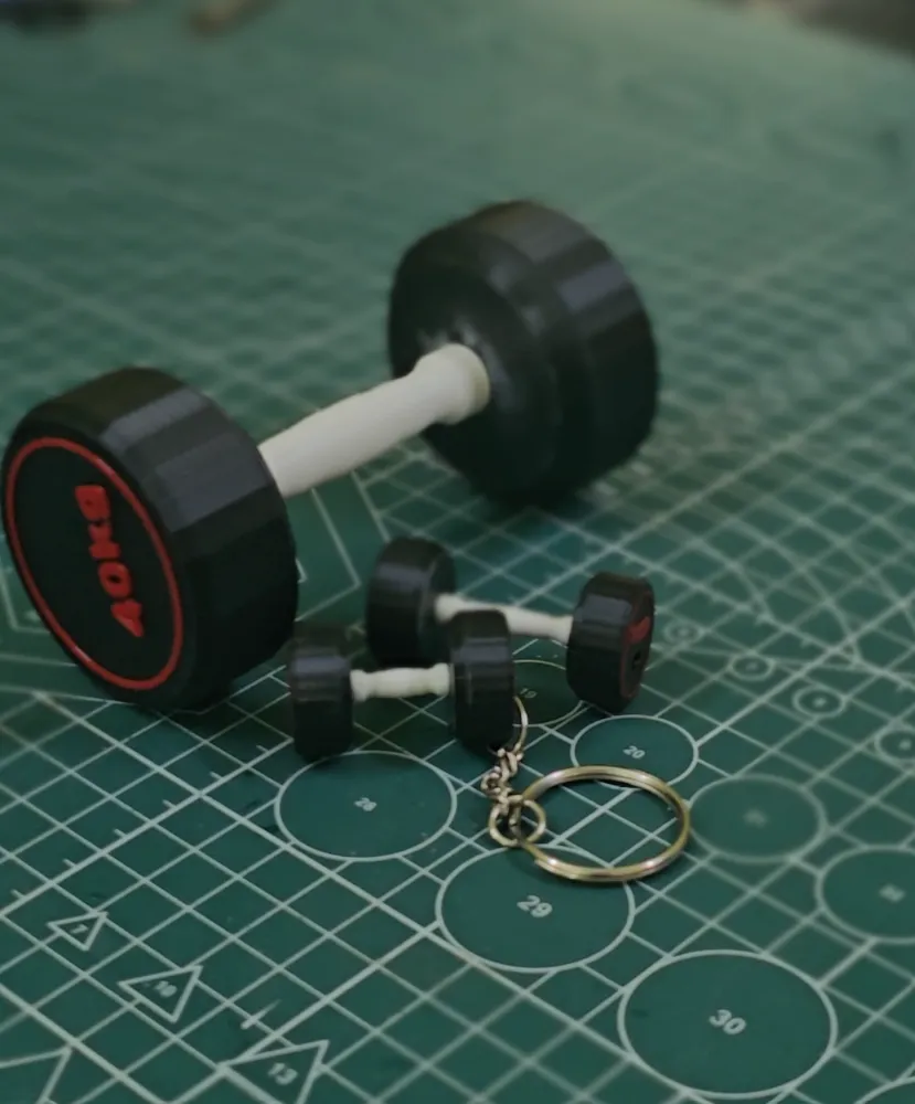 Dumbbell Keychain